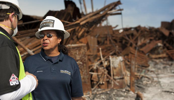 professional worker disaster restoration